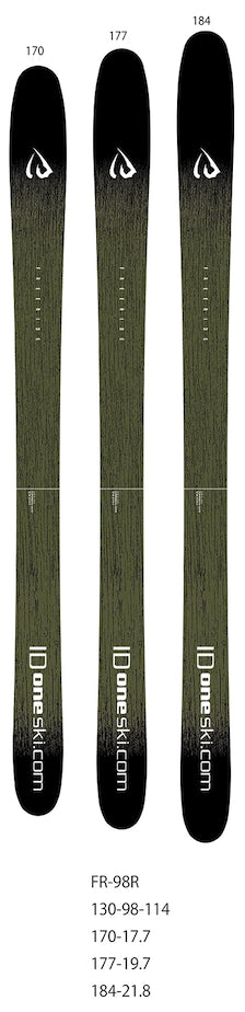 ID one FR-JPOW Powder Ski 170cm 177cm 184cm 188cm